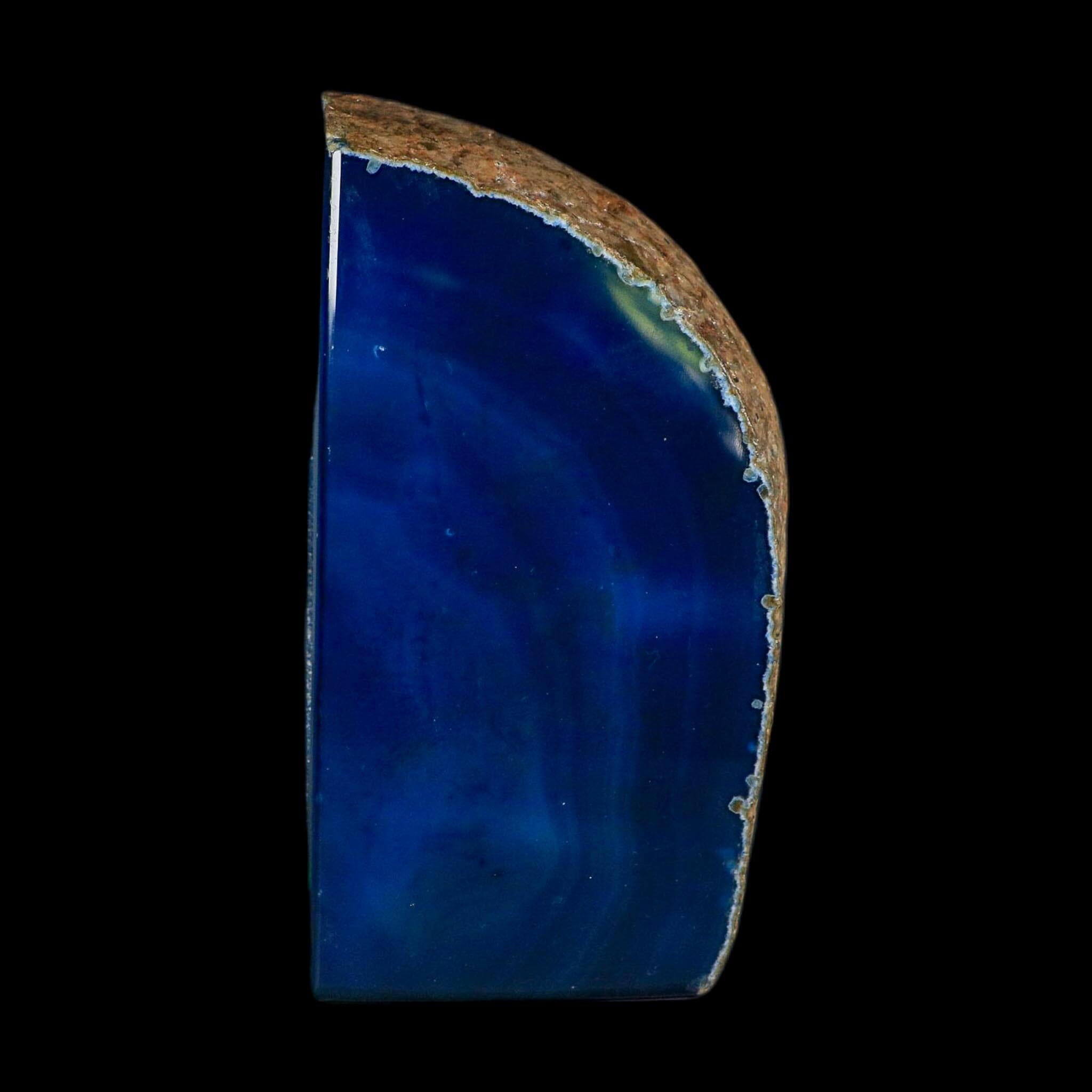 5.4" Polished Cut Agate Geode Crystal Quarts Chalcedony Mineral Specimen