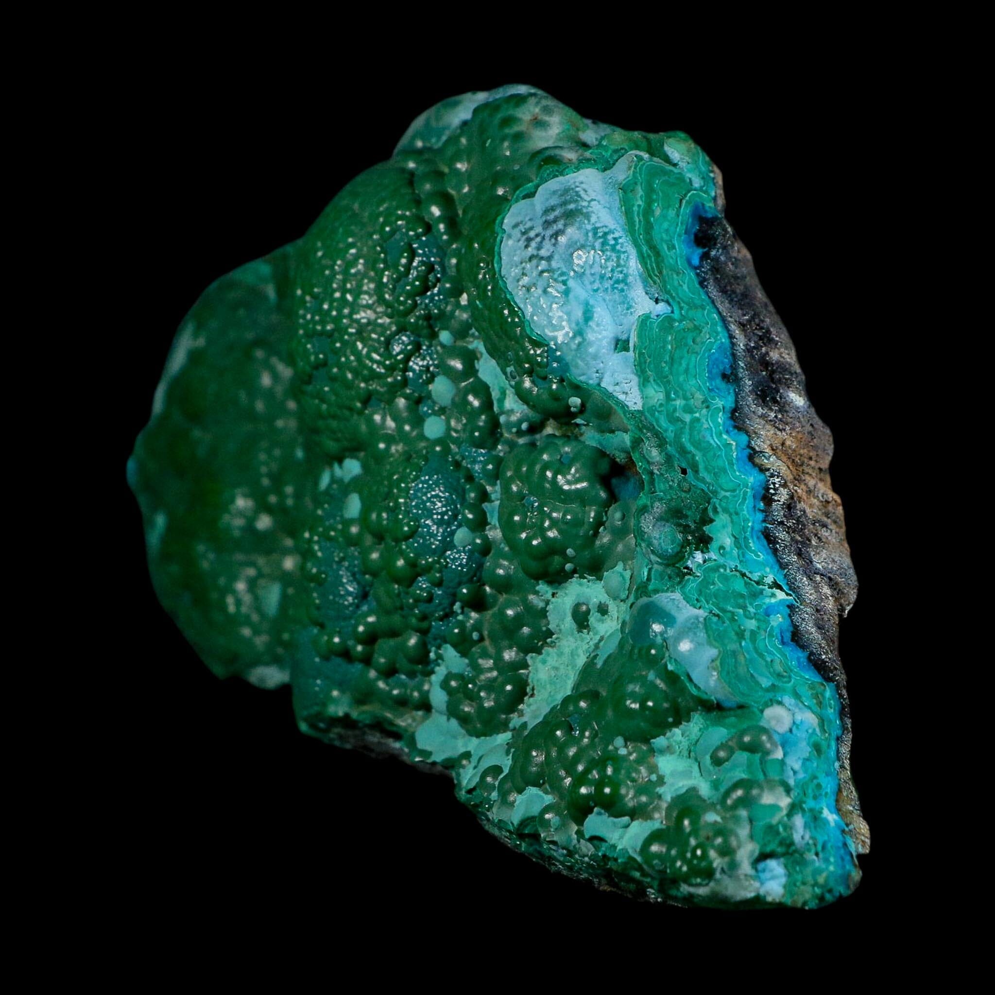 6.2" Malachite And Chrysocolla Botryoidal Colorful Mineral Specimen Congo
