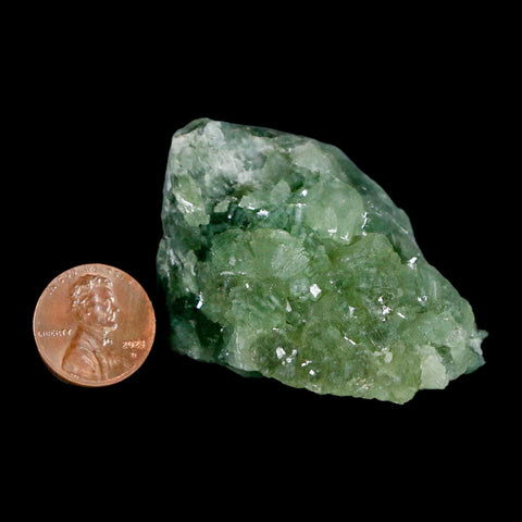 1.9" Rough Green Prehnite Crystal Mineral Specimen Location Imilchil, Morocco - Fossil Age Minerals
