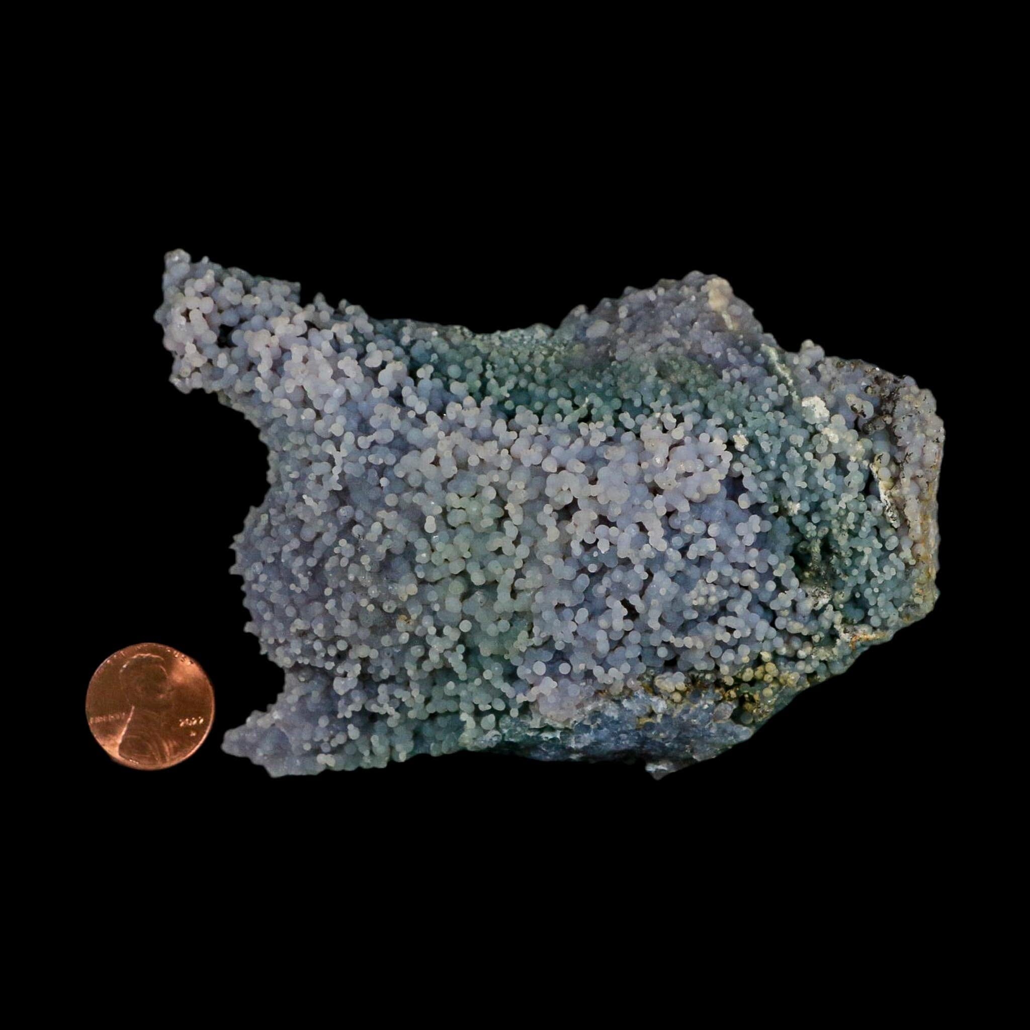 4.5" Purple And Green Grape Agate Botryoidal Crystal Cluster Mineral Sulawesi Island