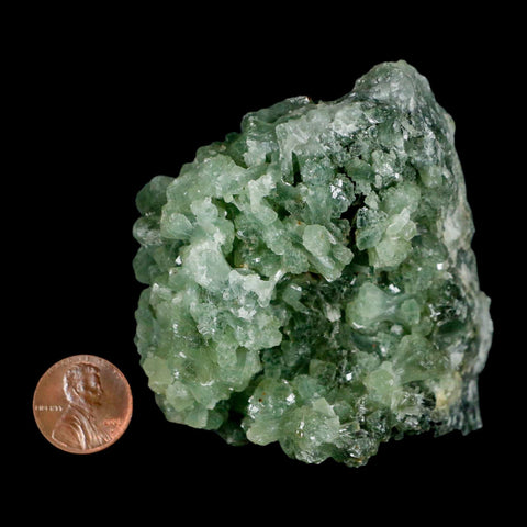 3.1" Rough Green Prehnite Crystal Mineral Specimen Location Imilchil, Morocco - Fossil Age Minerals
