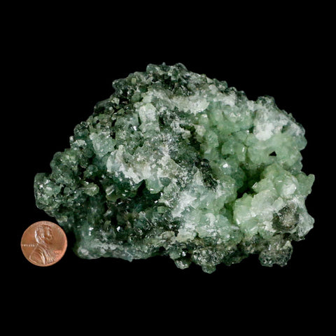 4.5" Rough Green Prehnite Crystal Mineral Specimen Location Imilchil, Morocco - Fossil Age Minerals