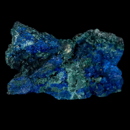2.2" Rough Azurite Crystals And Malachite Mineral Specimen Tiznit Morocco