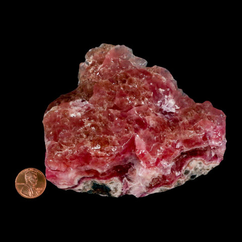 4.4" Pink Cobaltoan Calcite Natural Crystal Druzy Cobalt Mineral Bou Azzer Morocco - Fossil Age Minerals