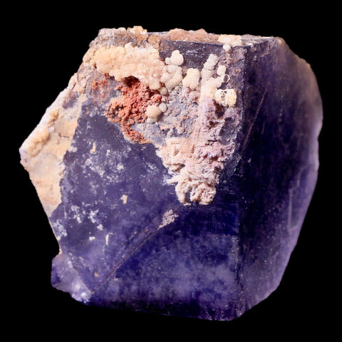 2.4" Purple Fluorite Crystal Cube Cluster Mineral Specimen Taourirt Morocco - Fossil Age Minerals