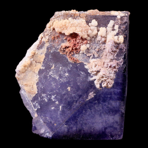 2.4" Purple Fluorite Crystal Cube Cluster Mineral Specimen Taourirt Morocco - Fossil Age Minerals