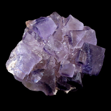 3.1" Purple Fluorite Crystal Cubes Cluster Mineral Specimen Taourirt Morocco