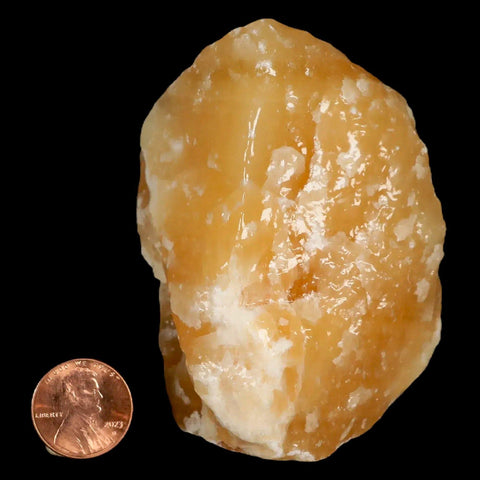 3.2" Natural Rough Orange Calcite Crystal Mineral Specimen Nuevo Leon Mexico - Fossil Age Minerals