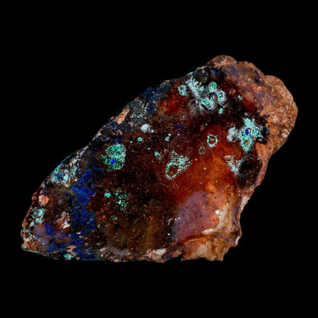 2.7" Azurite Crystals & Malachite On Matrix Colorful Mineral Specimen Morocco