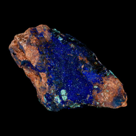 2.7" Azurite Crystals & Malachite On Matrix Colorful Mineral Specimen Morocco