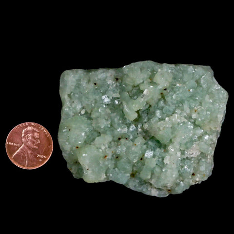 2.6" Rough Green Prehnite Crystal Mineral Specimen Location Imilchil, Morocco - Fossil Age Minerals