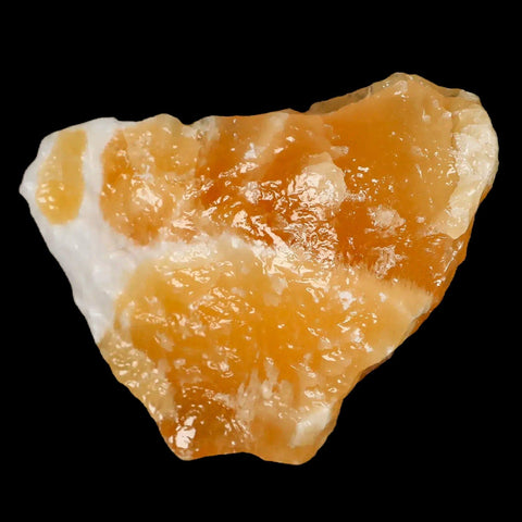 3.4" Natural Rough Orange Calcite Crystal Mineral Specimen Nuevo Leon Mexico - Fossil Age Minerals