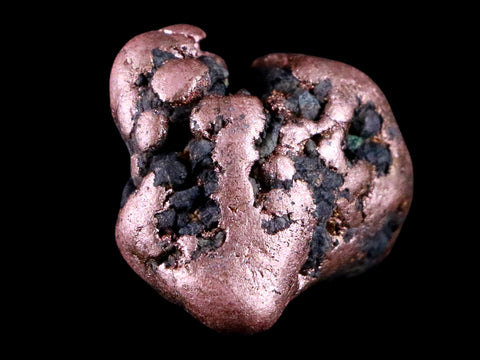 1" Solid Native Copper Polished Nugget Mineral Keweenaw Michigan 0.8 OZ - Fossil Age Minerals