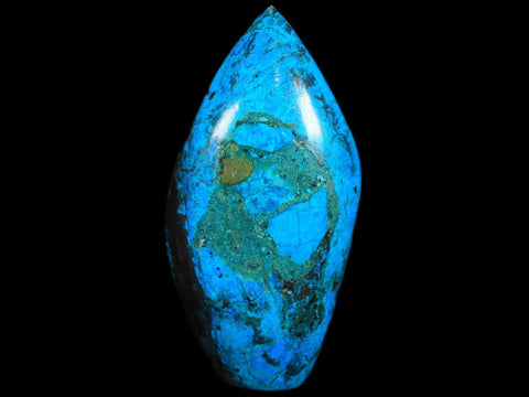 4" Chrysocolla Polished Free Form Self Standing Blue And Teal Color Location Peru - Fossil Age Minerals