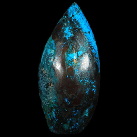 4" Chrysocolla Polished Free Form Self Standing Blue And Teal Color Location Peru - Fossil Age Minerals