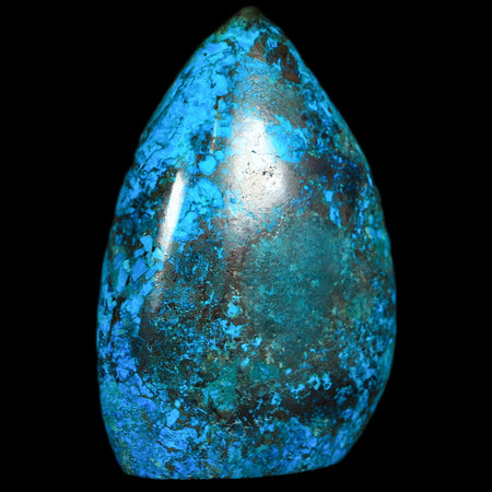 3.2" Chrysocolla Polished Free Form Self Standing Blue And Teal Color Location Peru