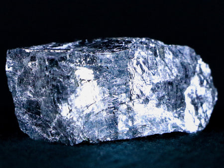 Rough Natural Silver Metallic Galena Crystal Mineral Mibladen Morocco 3.2 OZ