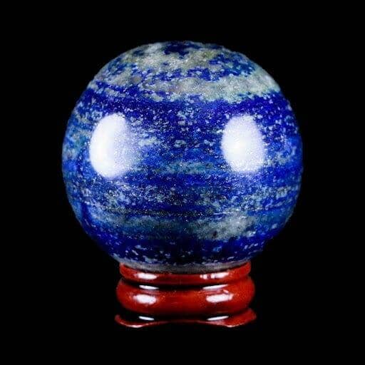Lapis Lazuli Mineral Specimen Free Rosewood Stand -Fossil Age Minerals