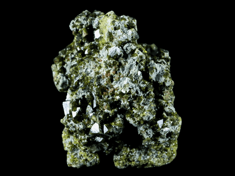 2.7" Rough Green Epidote Crystal Cluster Specimen Angelina III Mine Peru 7.6 OZ - Fossil Age Minerals