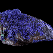 2" Azurite Crystals, Malachite On Matrix Colorful Mineral Specimen Morocco 1.7 OZ