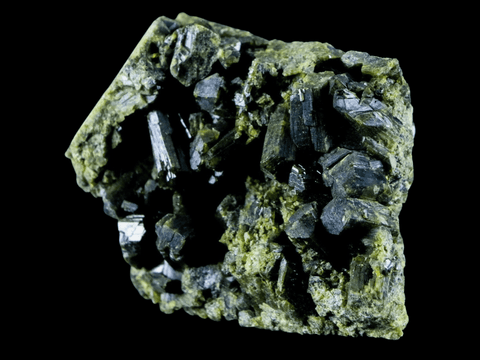 2.5" Rough Green Epidote Crystal Cluster Specimen Angelina III Mine Peru 6.9 OZ - Fossil Age Minerals