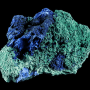 1.8" Azurite Crystals & Malachite On Matrix Mineral Specimen Morocco 1 OZ