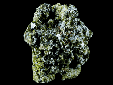 2.7" Rough Green Epidote Crystal Cluster Specimen Angelina III Mine Peru 7.6 OZ - Fossil Age Minerals