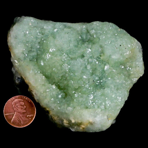 3.1" Rough Green Prehnite Crystal Mineral Specimen Location Imilchil, Morocco - Fossil Age Minerals