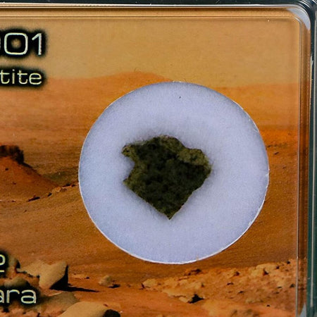 Mars Rock Martian Meteorite Amgala 001 Shergottite Olivine-Phyric Display