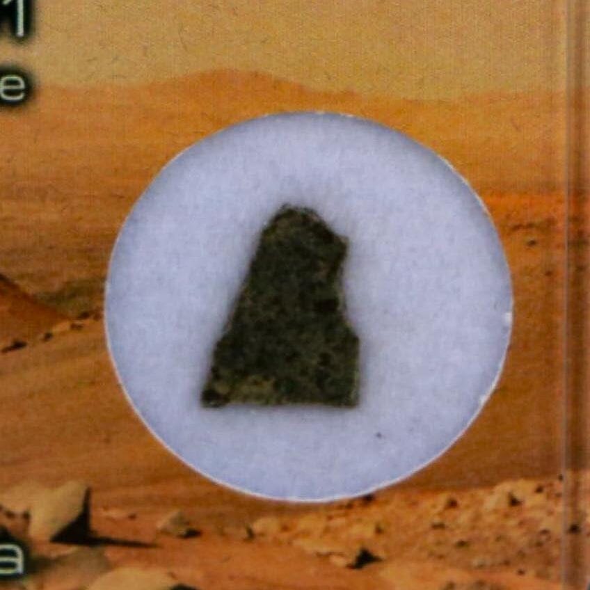 Mars Rock Martian Meteorite Amgala 001 Shergottite Olivine-Phyric Display