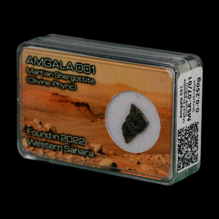 Mars Rock Martian Meteorite Amgala 001 Shergottite Olivine-Phyric Display