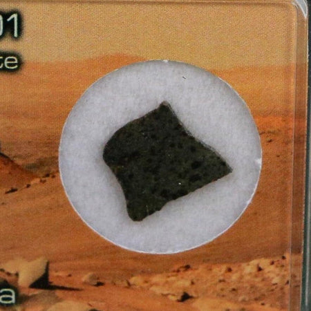 Mars Rock Martian Meteorite Amgala 001 Shergottite Olivine-Phyric Display