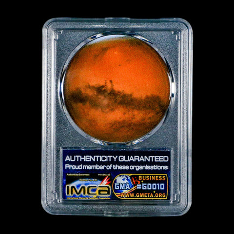 Mars Rock Martian Meteorite Amgala 001 Shergottite Olivine-Phyric COA And Display - Fossil Age Minerals