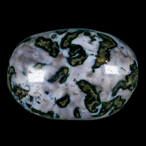 2.1" Natural Gabbro Polished Palm Stone Mineral Calcium Plagioclase Madagascar - Fossil Age Minerals
