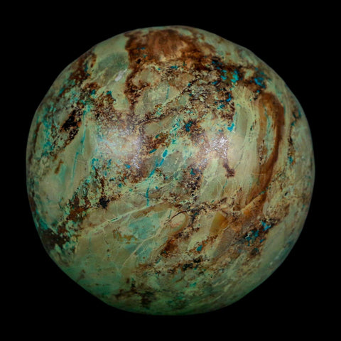 XL 59MM Polished Chrysocolla And Malachite Mineral Sphere Peru - Fossil Age Minerals
