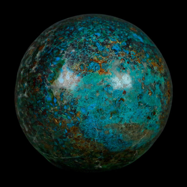 XL 59MM Polished Chrysocolla And Malachite Mineral Sphere Peru