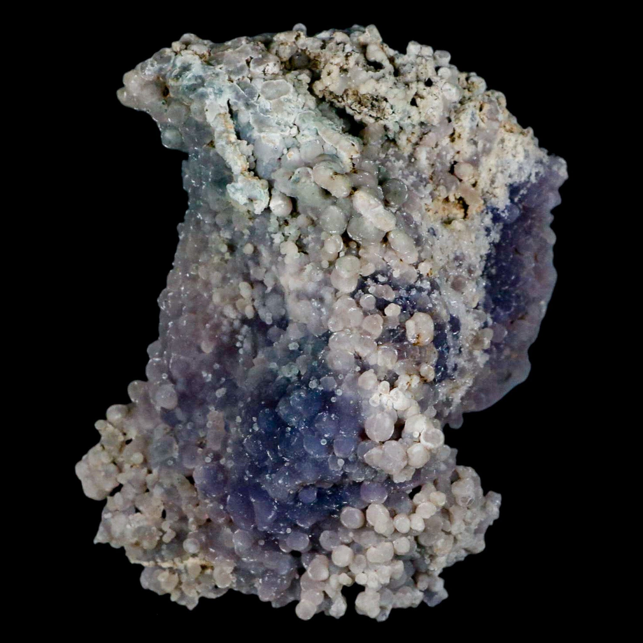 3.7" Purple Grape Agate Botryoidal Crystal Druzy Cluster Mineral Sulawesi Island - Fossil Age Minerals