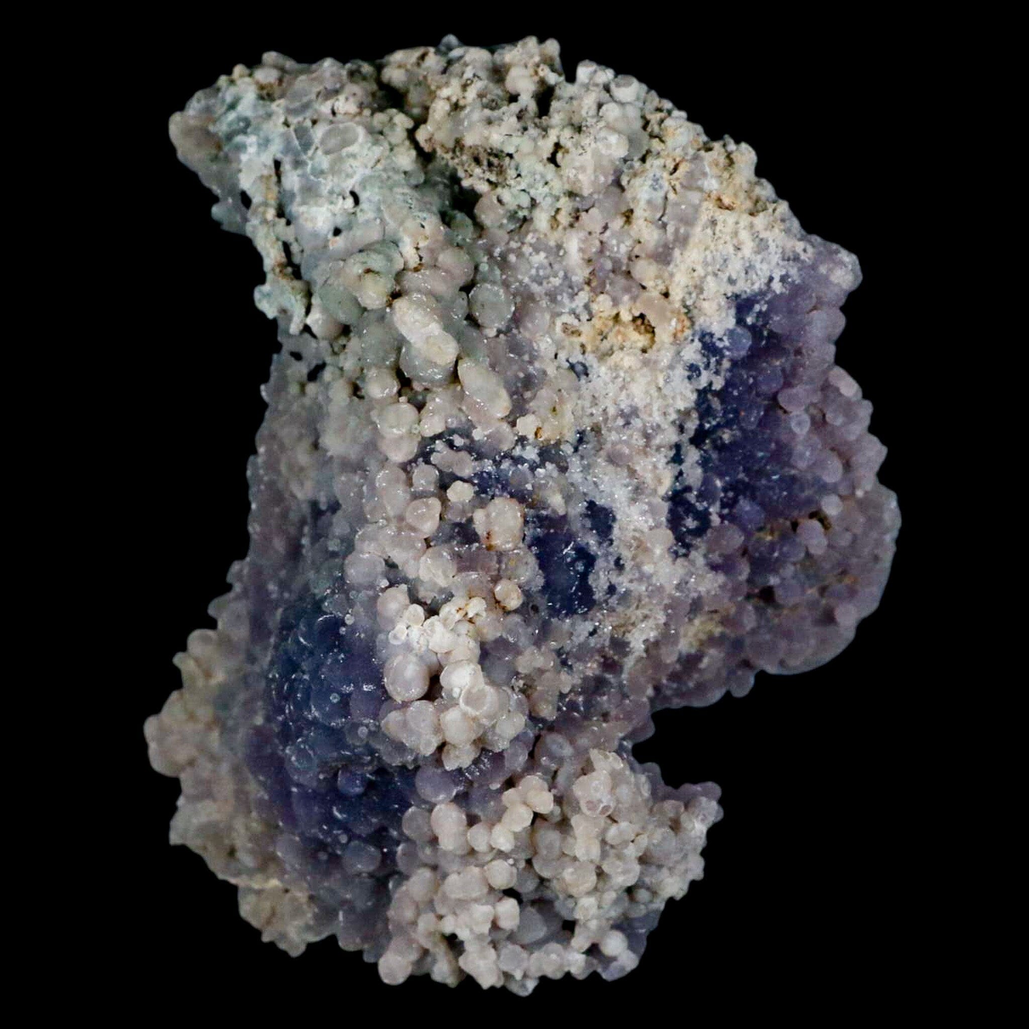 3.7" Purple Grape Agate Botryoidal Crystal Druzy Cluster Mineral Sulawesi Island - Fossil Age Minerals