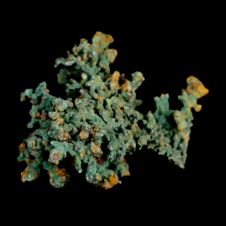 1.1" Rough Native Copper And Crystal Quartz Matrix Mineral Specimen Morocco