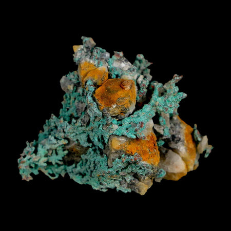 1.5" Rough Native Copper And Crystal Quartz Matrix Mineral Specimen Morocco