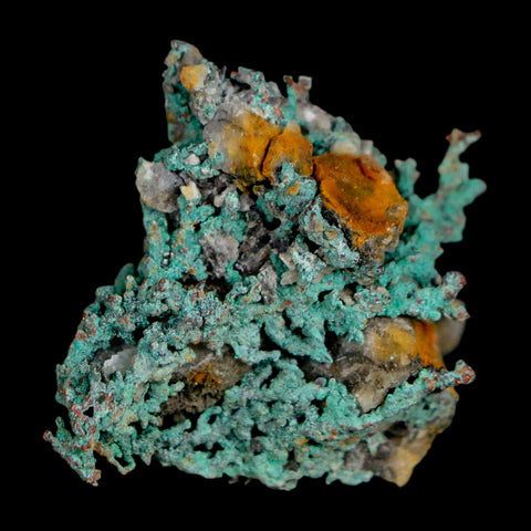 1.5" Rough Native Copper And Crystal Quartz Matrix Mineral Specimen Morocco - Fossil Age Minerals
