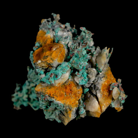 1.5" Rough Native Copper And Crystal Quartz Matrix Mineral Specimen Morocco - Fossil Age Minerals