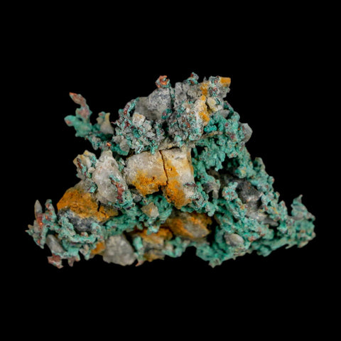 1.5" Rough Native Copper And Crystal Quartz Matrix Mineral Specimen Morocco - Fossil Age Minerals