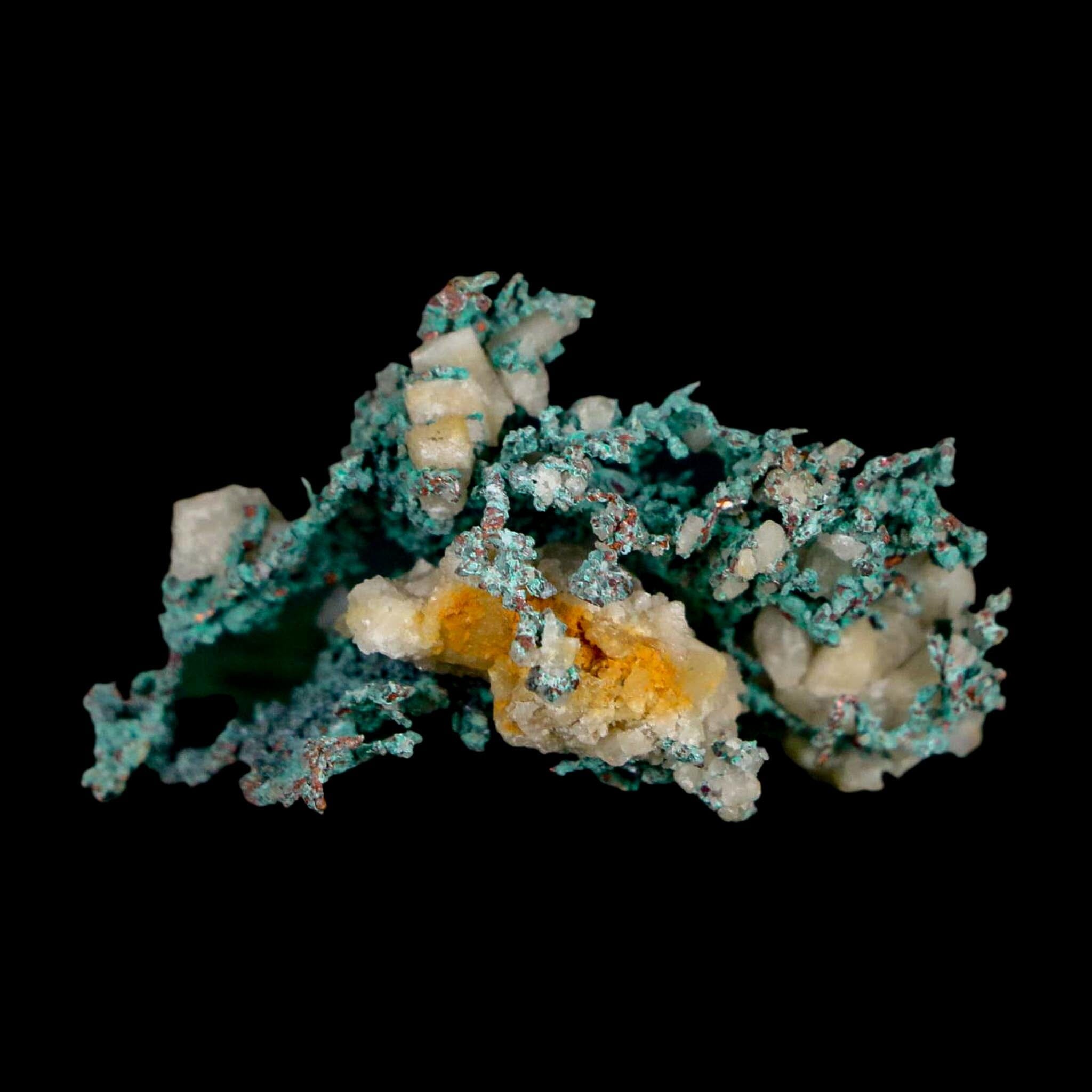 1.6" Rough Native Copper And Crystal Quartz Matrix Mineral Specimen Morocco - Fossil Age Minerals