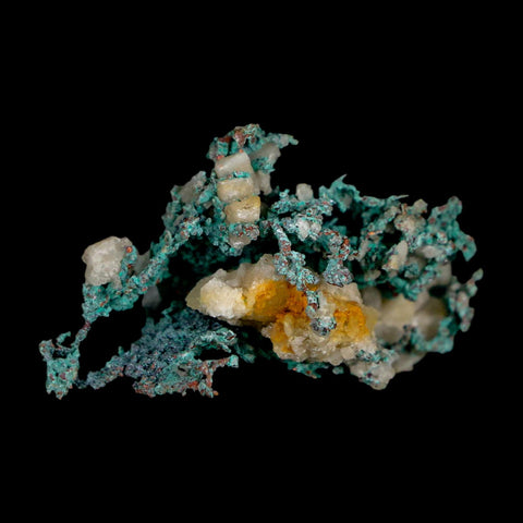 1.6" Rough Native Copper And Crystal Quartz Matrix Mineral Specimen Morocco - Fossil Age Minerals