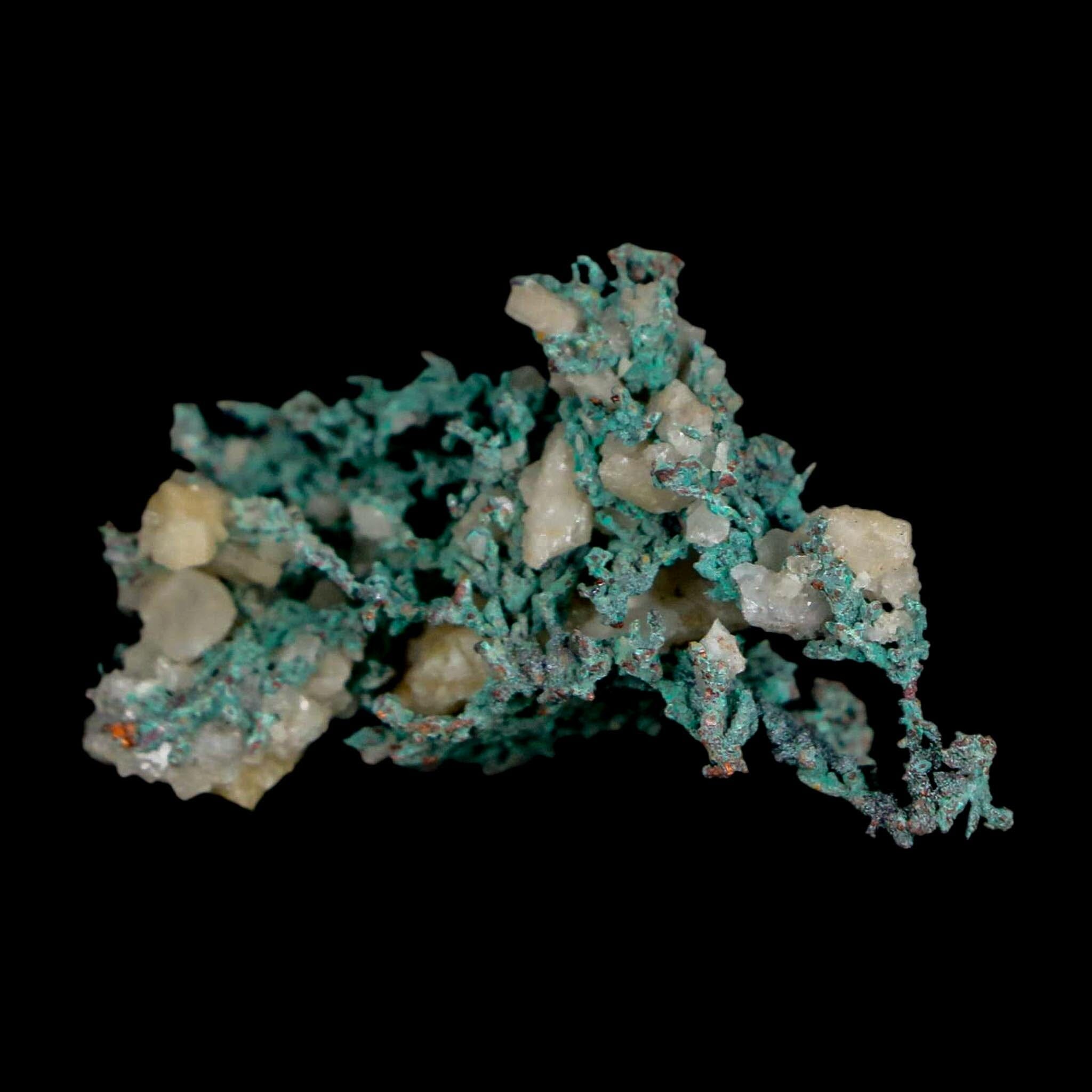 1.6" Rough Native Copper And Crystal Quartz Matrix Mineral Specimen Morocco - Fossil Age Minerals