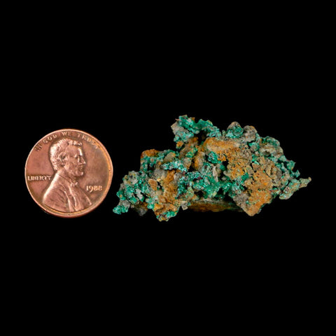 1.6" Rough Native Copper And Crystal Quartz Matrix Mineral Specimen Morocco - Fossil Age Minerals