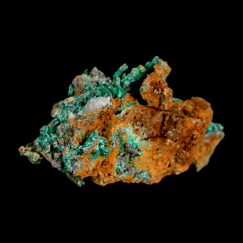 1.6" Rough Native Copper And Crystal Quartz Matrix Mineral Specimen Morocco - Fossil Age Minerals