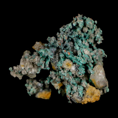 1.3" Rough Native Copper And Crystal Quartz Matrix Mineral Specimen Morocco