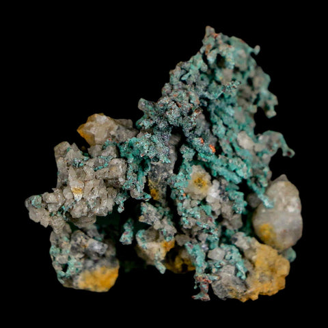 1.3" Rough Native Copper And Crystal Quartz Matrix Mineral Specimen Morocco - Fossil Age Minerals